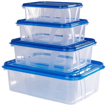 POJEMNIKI PLASTIKOWE KOMPLET PUDEŁEK NA ŻYWNOŚĆ