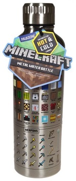 BUTELKA METALOWA MINECRAFT BIDON 500ml licencja