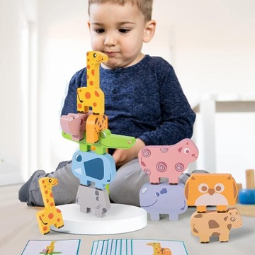 ДЕРЕВЯННЫЕ БЛОКИ ЖИВОТНЫЕ ОБРАЗОВАТЕЛЬНАЯ ЗАГАДКА МОНТЕССОРИ