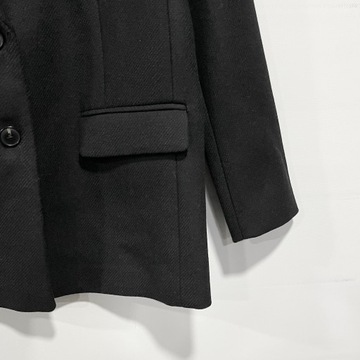 ZARA Czarna Marynarka Blazer Wełna OVERSIZE XS