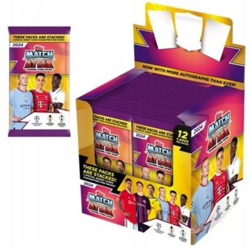 Karty MATCH ATTAX 2023/24 UEFA CHAMPIONS LEAGUE 2024 1 saszetka = 12 kart
