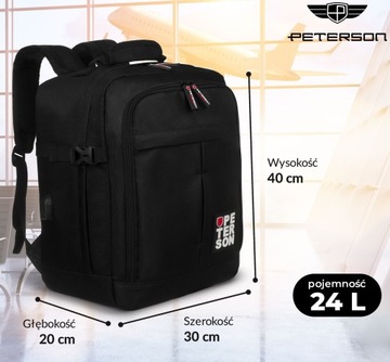PETERSON PREMIUM plecak torba walizka 40x20x30
