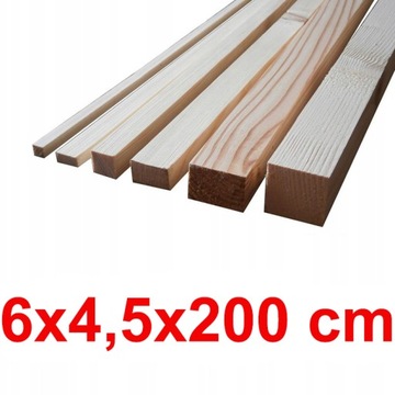 Kantówka strugana 6x4,5x200 cm - ŚWIERK