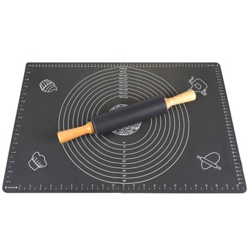 Силиконовая кондитерская доска 70x50 Скалка, большой кухонный коврик XXL, коврик для теста