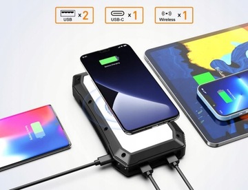 SOLID SOLAR POWERBANK 20000 мАч, 10 Вт, ИНДУКЦИЯ