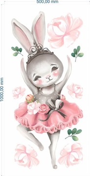 KRÓLICZEK BALETNICA TUTU KWIATY 50x100cm