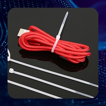 ОЧЕНЬ ПРОЧНЫЕ ЗАЖИМЫ 2,6х200мм 100 ШТ белые КАБЕЛЬНЫЕ СВЯЗКИ