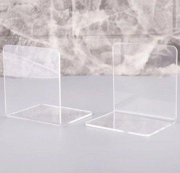 2x ПРОЗРАЧНАЯ ПОДСТАВКА ДЛЯ КНИГ ИЗ ПЛЕКСИ