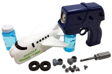 PISTOLET NA BAŃKI MASZYNA SAMOLOT DO BANIEK + PŁYN