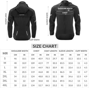 Kurtka rowerowa ROCKBROS 3i1odpinana kamizelka 4XL