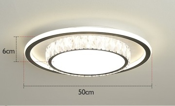 Современный светодиодный потолочный светильник мощностью 49 Вт с регулировкой яркости и дистанционным управлением.