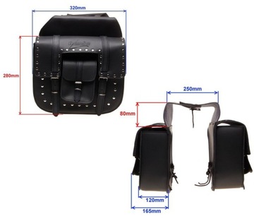 TORBA TORBY SKÓRZANE SAKWY BOCZNE NITY CHOPPER