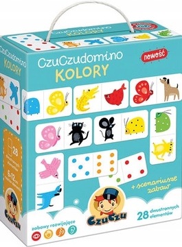 CZUCZU GRA DLA DZIECI DOMINO KOLORY 2+