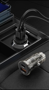 БЫСТРОЕ МИНИ-АВТОМОБИЛЬНОЕ ЗАРЯДНОЕ УСТРОЙСТВО 20 Вт USB USB-C + КАБЕЛЬ 3 В 1