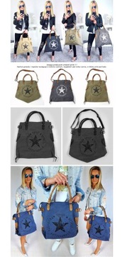 СУМКА-ШОППЕР ВИНТАЖНАЯ ЗВЕЗДА XL