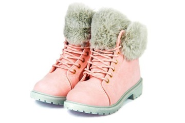РОЗОВЫЕ ЗИМНИЕ УТЕПЛЕННЫЕ БОТИНКИ, размер 38