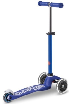 Самокат Mini Micro Deluxe Blue White с белым светодиодом