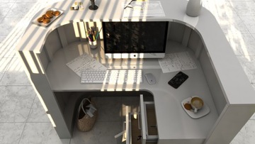 Стойка ресепшн R14 130x100см LED