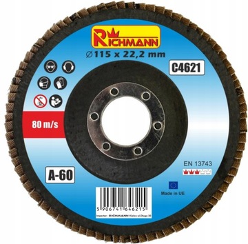 КОРУНДОВЫЙ ЛАМПОЧНЫЙ ШЛИФОВАЛЬНЫЙ ДИСК 125/120 Rich