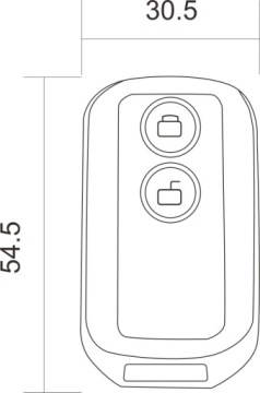 2-кнопочный радиопульт дистанционного управления Scot RC-1A