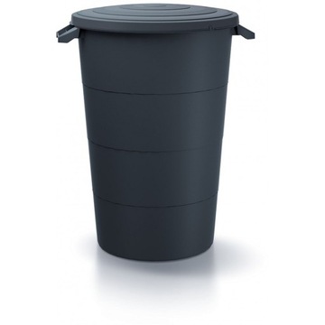 Kosz do ogrodu Smooth 80l antracyt z uchwytami
