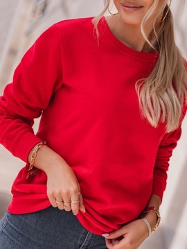 Bluza damska bez kaptura 001TLR czerwona XL