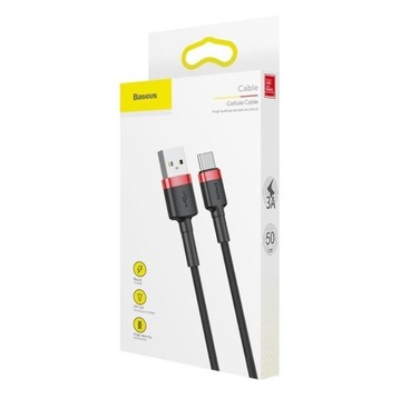Кабель Baseus Cafule 3A 1 м R-B USB — USB-C