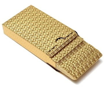 Пластиковые золотые игральные карты для покера, колода 54