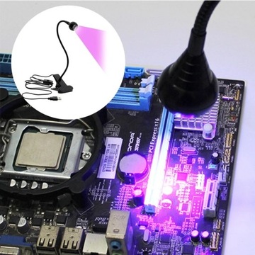 УФ-ЛАМПА 3 Вт ДЛЯ ЗАКАЛКИ ПАЯЛЬНОЙ МАСКИ USB 395-405NM 32 СМ 6 В ГУСИНАЯ ШЕЯ