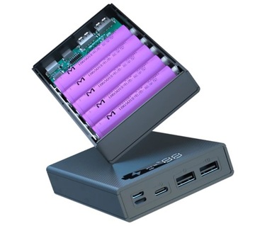 Корпус PowerBank 5x 18650 USB C Micro, НА ВИНТАХ