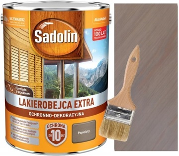 SADOLIN EXTRA LAKIEROBEJCA 5L POPIELATY + PĘDZEL