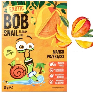 ŚLIMAK BOB SNAIL PRZEKĄSKA OWOCOWA 100% MANGO 60g