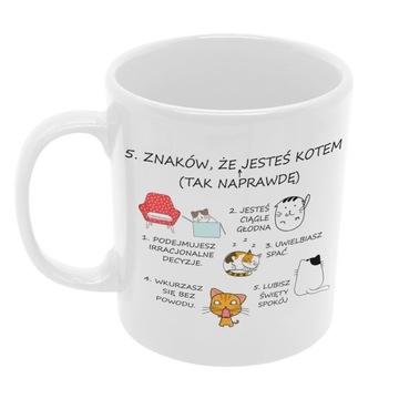 Kubek ŚMIESZNY z kotem KOT kotek mem memy