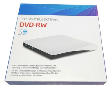 ВНЕШНИЙ DVD-РЕКОРДЕР USB 3.0 ДЛЯ НОУТБУКА