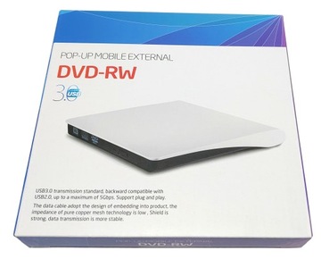 ВНЕШНИЙ ПОРТАТИВНЫЙ ПРИВОД DVD-RW ДЛЯ USB 3.0