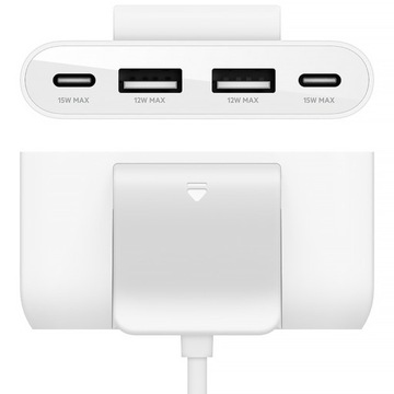 Belkin - Rozdzielacz mocy, adapter USB-C PD 30W do USB-C / USB-A, kabel 2 m
