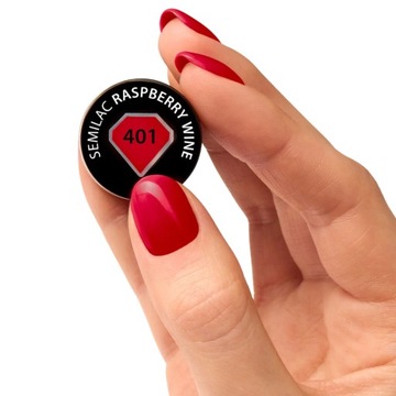 Semilac Lakier Hybrydowy Do Paznokci Raspberry Wine 401 Malinowy 7ml
