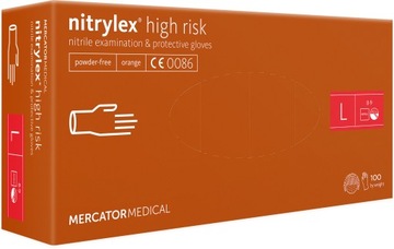 Rękawice rękawiczki nitrylowe NITRYLEX Highrisk L