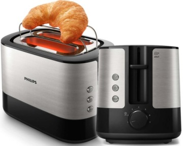 Тостер Philips Viva Collection серебристый/серый 950 Вт