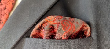 ЭЛЕГАНТНЫЙ мужской жаккардовый комплект галстук + нагрудный платок + запонки 24 часа