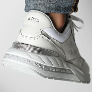 Półbuty męskie obuwie HUGO BOSS białe trampki sneakersy r. 43 28,5cm