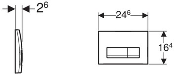 GEBERIT FRAME UP100 BASIC + DELTA 50 МАТОВЫЙ ЧЕРНЫЙ