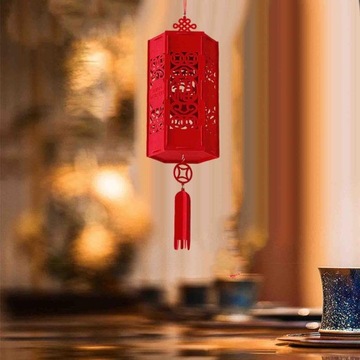 Ткань красного китайского фонарика не сплетенная выдалбливает удачливый стиль войлока б 3Д