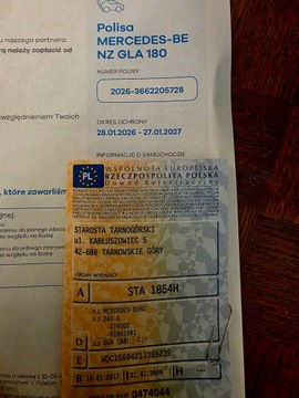 Mercedes GLA I Off-roader 1.6 180 122KM 2017 Mercedes GLA180 Aklasa panorama, xenon bdb stan, serwis ASO, zdjęcie 28