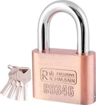 RICHMANN НИКЕЛИРОВАННЫЕ НАВЕСНЫЕ ЗАМКИ 3 ЭЛЕМЕНТА. 50MM C9350 1 КЛЮЧ