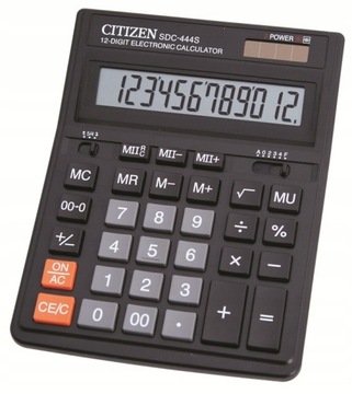 Калькулятор офисный CITIZEN SDC-444S 12-значный дисплей