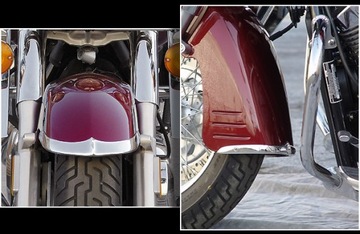 Zakończenia błotnika przód chrom metal 2 sztuki Honda VTX1300 R/S/T N7005
