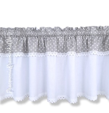 ZAZDROSTKA ŚLICZNA Kropki falbany KORONKA 40x150