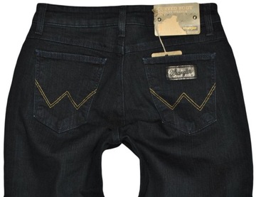 WRANGLER spodnie NAVY jeans LUCY BOOTCUT_ W28 L34