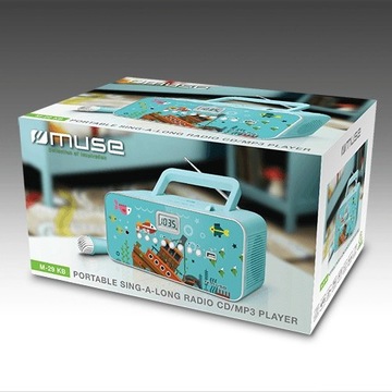 РАДИОПЛЕЕР + МИКРОФОН ДЛЯ ДЕТЕЙ РАДИО ДЛЯ МАЛЬЧИКОВ USB CD MUSE M-29 KB